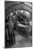 French and British Soldiers Meet in London Underground, WW1-G. Amato-Mounted Art Print