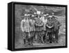 French and English Officers at Mount Kemmel Near Ypres, Belgium, April 1918-null-Framed Stretched Canvas