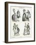 French and German Costumes, Late 18th Century-null-Framed Giclee Print