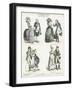 French and German Costumes, Late 18th Century-null-Framed Giclee Print