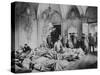 French and German Wounded in a Chateau in France, World War I, 1915-null-Stretched Canvas