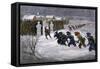 French and Indian Attack on Schenectady, New York during the Winter of 1689-1690-null-Framed Stretched Canvas