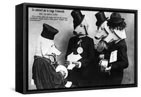 French Anti-Masonic Postcard, 20th Century-null-Framed Stretched Canvas