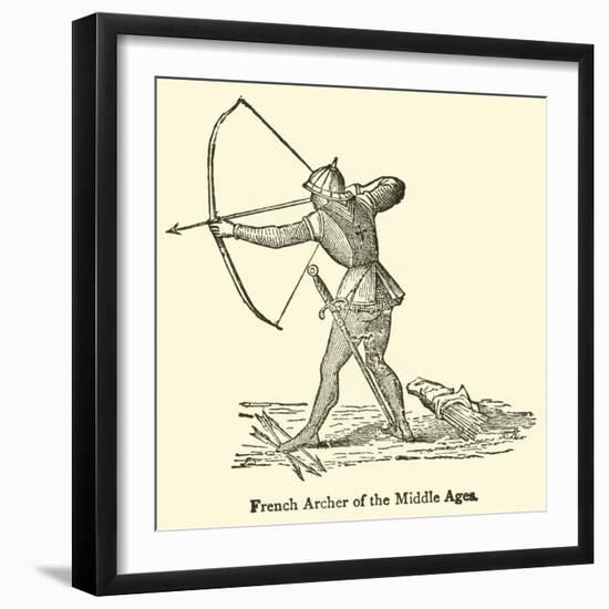 French Archer of the Middle Ages-null-Framed Premium Giclee Print