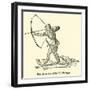 French Archer of the Middle Ages-null-Framed Premium Giclee Print