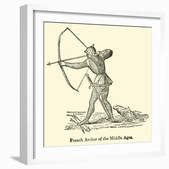 French Archer of the Middle Ages-null-Framed Premium Giclee Print