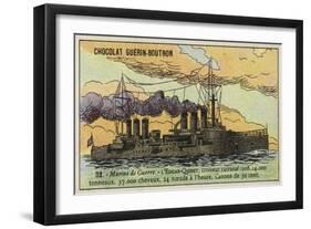 French Armoured Cruiser Edgar Quinet, 1908-null-Framed Giclee Print