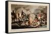 French Army Crossing the Berezina in November 1812, 1813-John Hassell-Framed Stretched Canvas