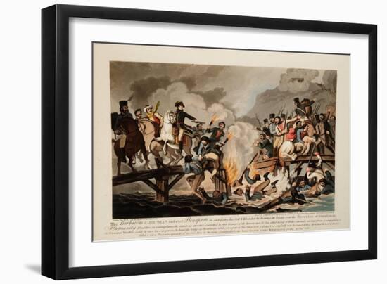 French Army Crossing the Berezina in November 1812, 1813-John Hassell-Framed Giclee Print