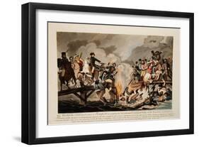 French Army Crossing the Berezina in November 1812, 1813-John Hassell-Framed Giclee Print