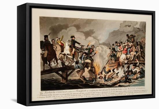 French Army Crossing the Berezina in November 1812, 1813-John Hassell-Framed Stretched Canvas