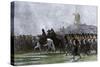 French Army Marching Through Poland in the Rain, Napoleonic Wars-null-Stretched Canvas