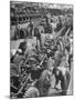 French Army Mechanics Busy Assembling Tires on the Chassis of 3/4 Ton American Made Army Trucks-Margaret Bourke-White-Mounted Photographic Print