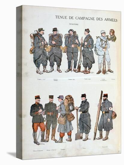 French Army Uniforms, World War One, 1914-null-Stretched Canvas