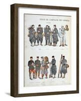 French Army Uniforms, World War One, 1914-null-Framed Giclee Print