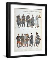 French Army Uniforms, World War One, 1914-null-Framed Giclee Print
