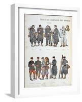 French Army Uniforms, World War One, 1914-null-Framed Giclee Print