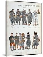 French Army Uniforms, World War One, 1914-null-Mounted Giclee Print