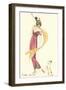 French Art Deco Fashion, Puppy-Found Image Press-Framed Giclee Print