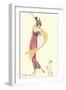 French Art Deco Fashion, Puppy-Found Image Press-Framed Giclee Print