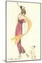 French Art Deco Fashion, Puppy-Found Image Press-Mounted Giclee Print