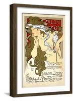 French Art Nouveau Poster "Salon des Cent 20th Exhibition" by Alphonse Mucha, 1896-Piddix-Framed Art Print