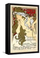 French Art Nouveau Poster "Salon des Cent 20th Exhibition" by Alphonse Mucha, 1896-Piddix-Framed Stretched Canvas