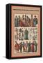 French Attire at the Turn of the XIV Century-Friedrich Hottenroth-Framed Stretched Canvas