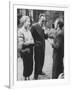 French Author, Albert Camus and His Wife after He Has Won a Nobel Prize for His Writing-Loomis Dean-Framed Photographic Print