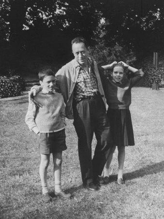 French Author Albert Camus Poised Standing on Lawn, Arms around His Twins  Jean and Catherine' Premium Photographic Print - Loomis Dean |  AllPosters.com