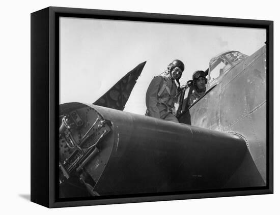 French Aviation Personnel Being Trained at the Naval Air Station, Quonset, Rhode Island, USA, 1951-null-Framed Stretched Canvas