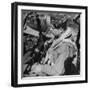 French Aviator/Author Antoine de Saint Exupery Sitting in Cockpit of Fighter Plane-John Phillips-Framed Premium Photographic Print