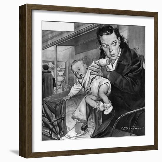 French Baby Stolen-Rino Ferrari-Framed Art Print