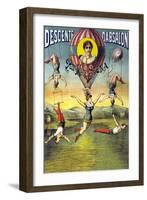 French Balloon Circus Poster-null-Framed Art Print