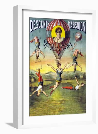 French Balloon Circus Poster-null-Framed Art Print