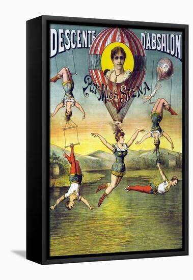 French Balloon Circus Poster-null-Framed Stretched Canvas