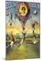 French Balloon Circus Poster-null-Mounted Art Print