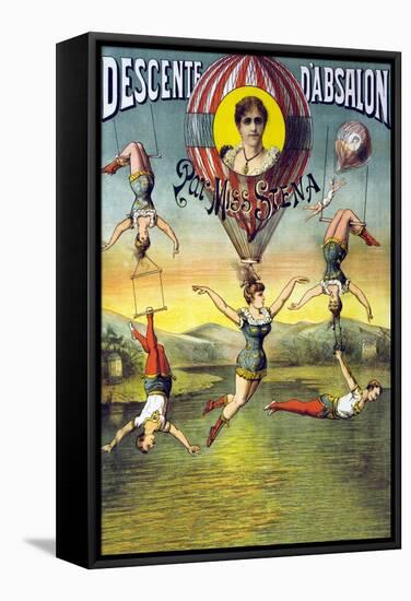 French Balloon Circus Poster-null-Framed Stretched Canvas