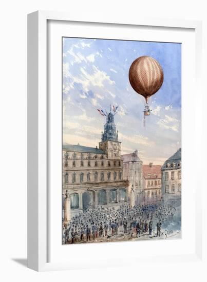 French Balloon Lift Off-null-Framed Art Print