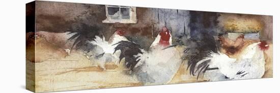 French Barn Yard-Kate Osborne-Stretched Canvas