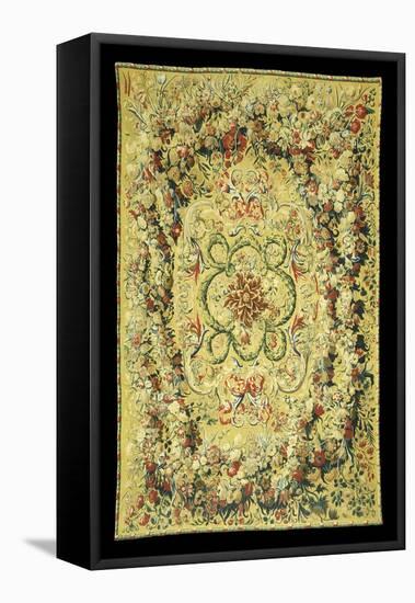 French Baroque Floral Carpet from the Beauvais Manufactory-null-Framed Stretched Canvas