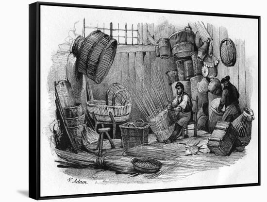 French Basketmaker-Victor Adam-Framed Stretched Canvas