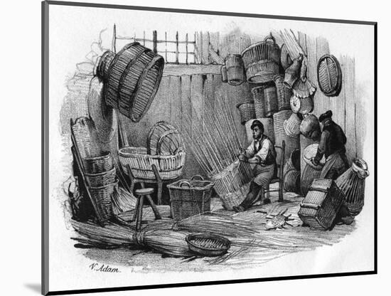French Basketmaker-Victor Adam-Mounted Art Print