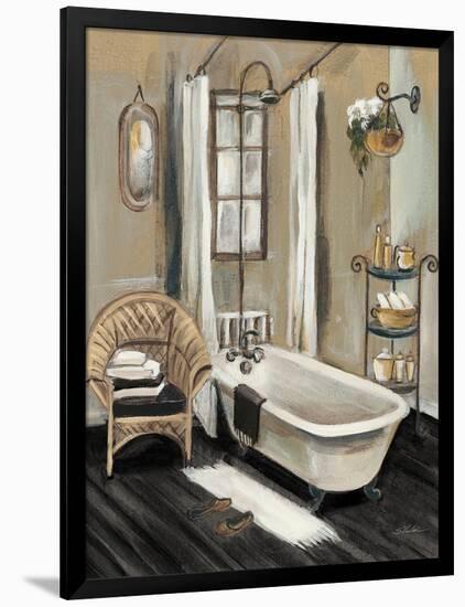 French Bath II Black v2-Silvia Vassileva-Framed Art Print