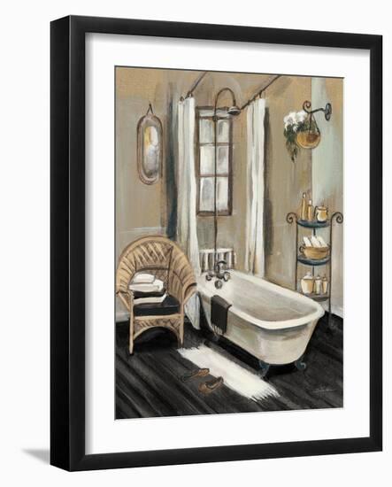 French Bath II Black v2-Silvia Vassileva-Framed Art Print