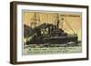 French Battleship Danton, 1911-null-Framed Giclee Print