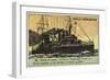 French Battleship Danton, 1911-null-Framed Giclee Print