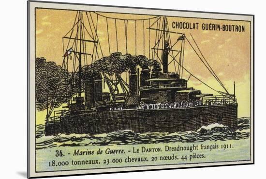 French Battleship Danton, 1911-null-Mounted Giclee Print