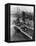 French Battleship Richelieu Passes Brooklyn Bridge-null-Framed Stretched Canvas