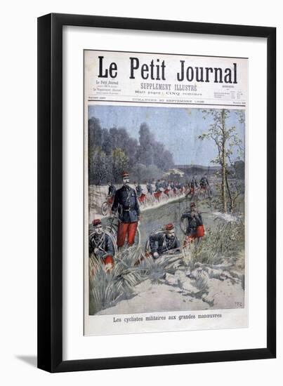 French Bicycle Corp on Military Maneuvers, 1896-Henri Meyer-Framed Giclee Print